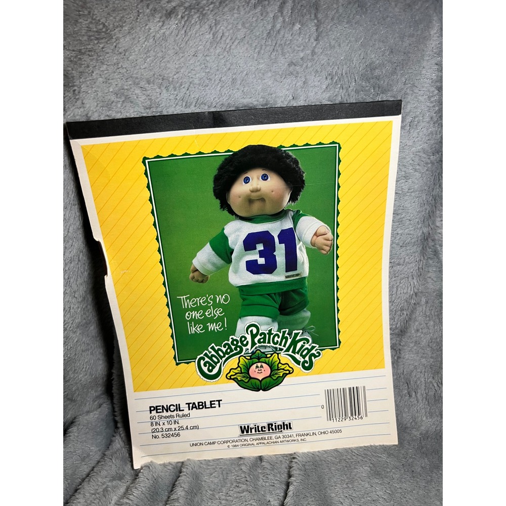 Vintage Cabbage Patch Kids Pencil Tablet‎ Write Right 60 Sheets Ruled